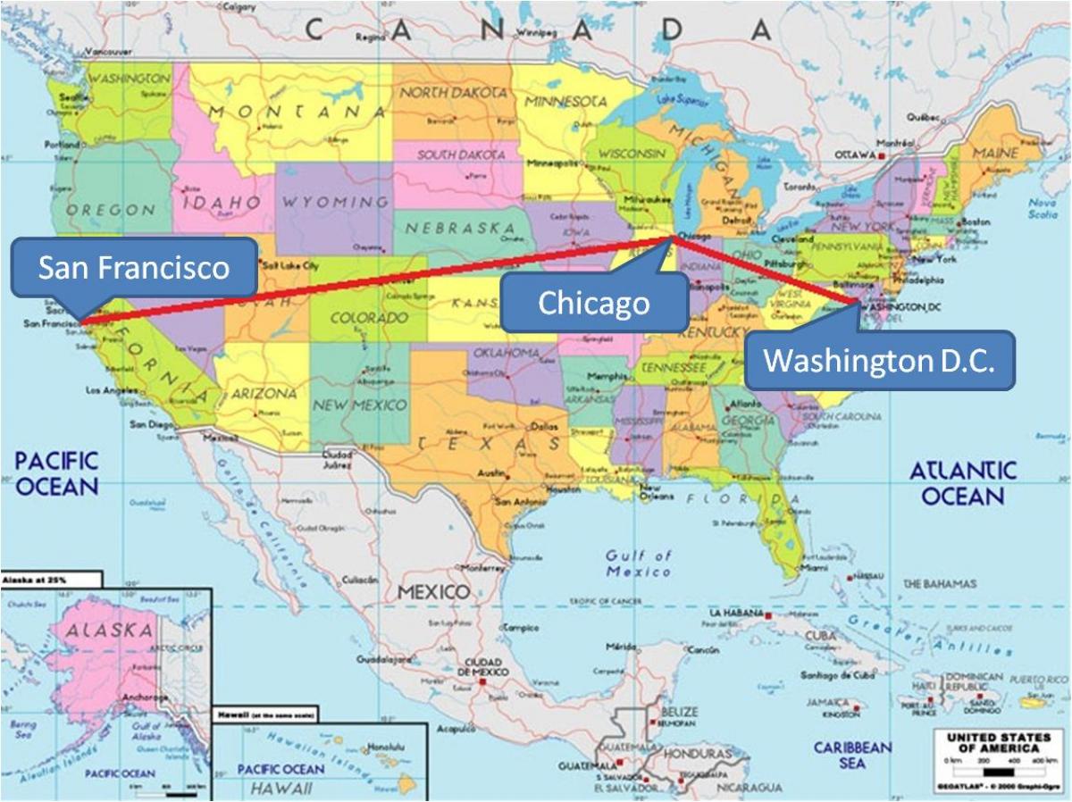 Chicago pada peta USA