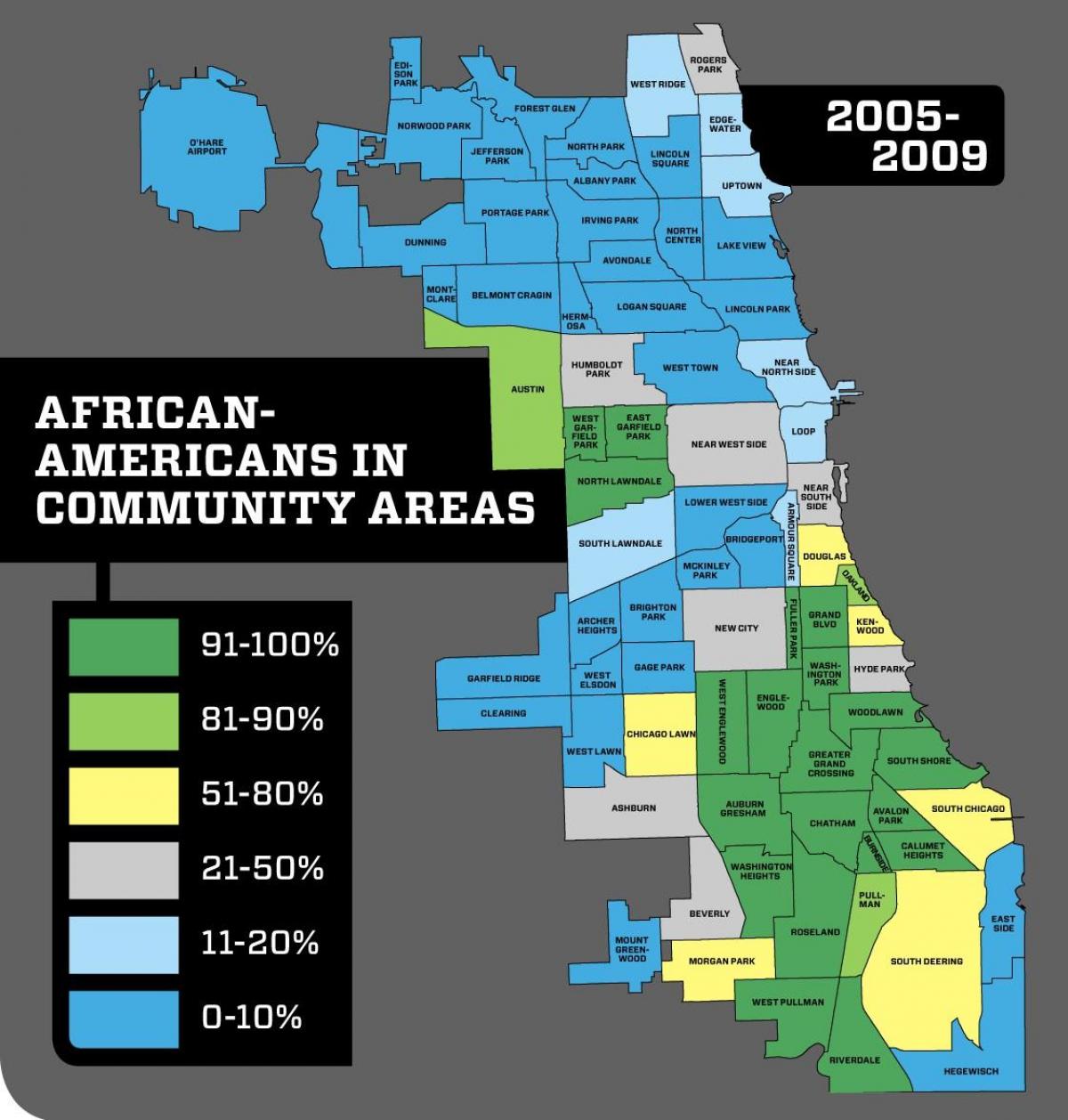 Chicago kejiranan peta jenayah