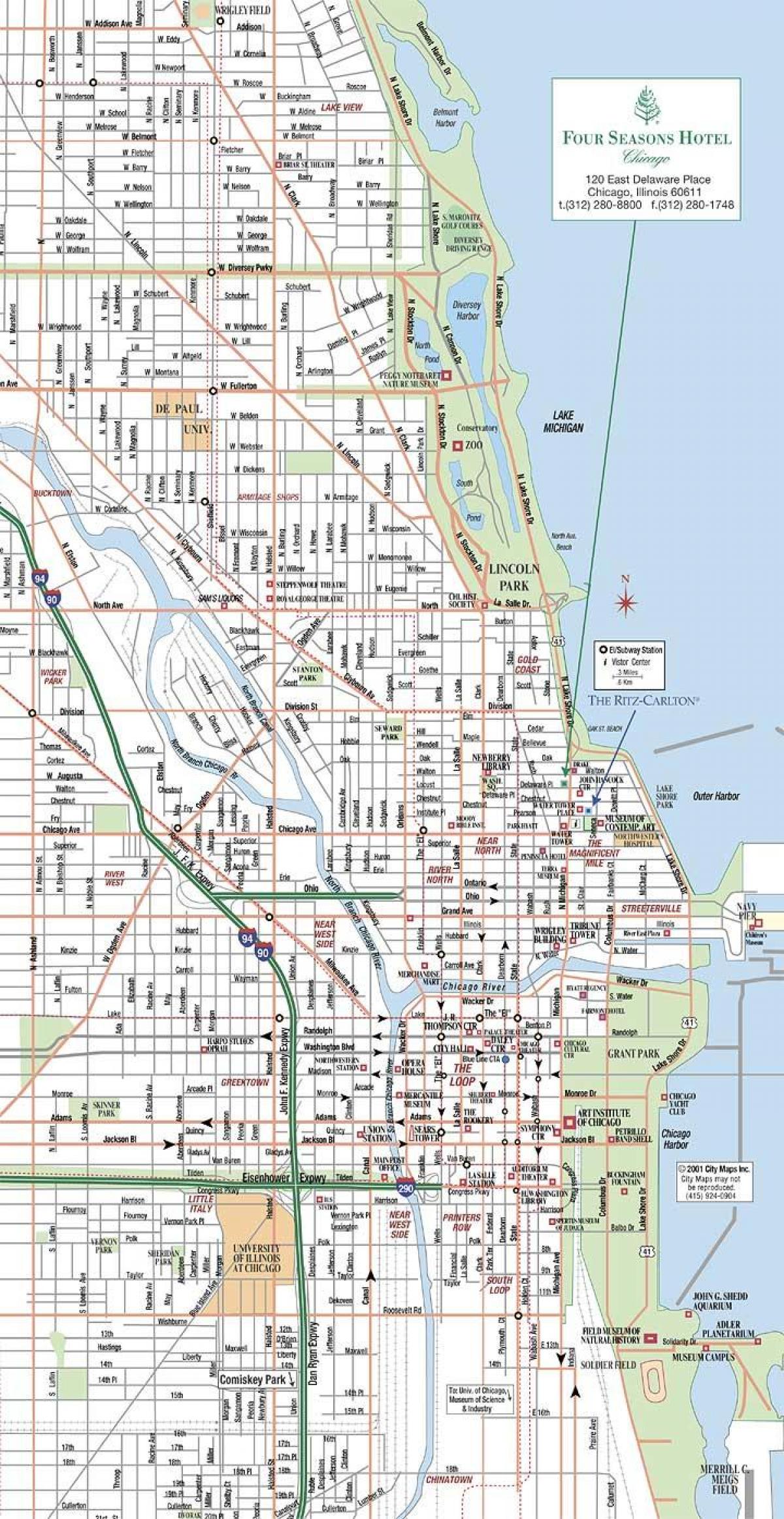 peta jalan Chicago