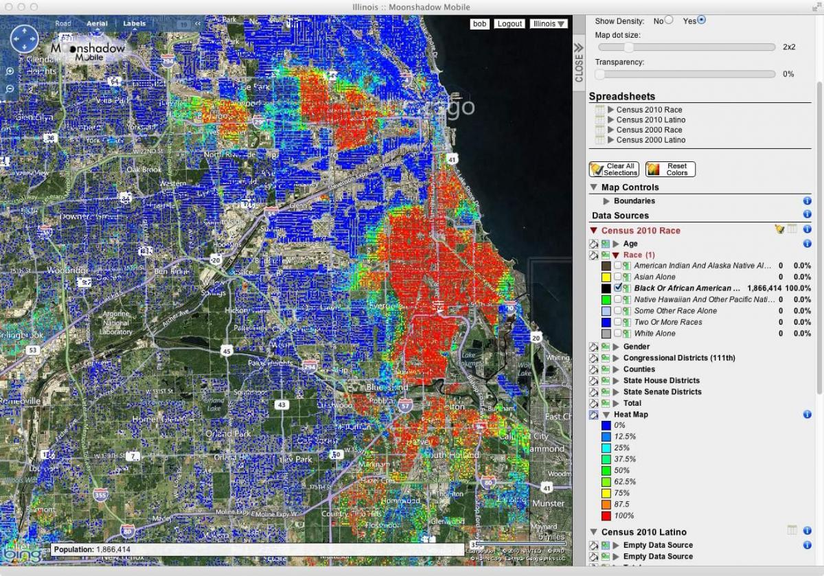 Chicago menembak hotspot peta