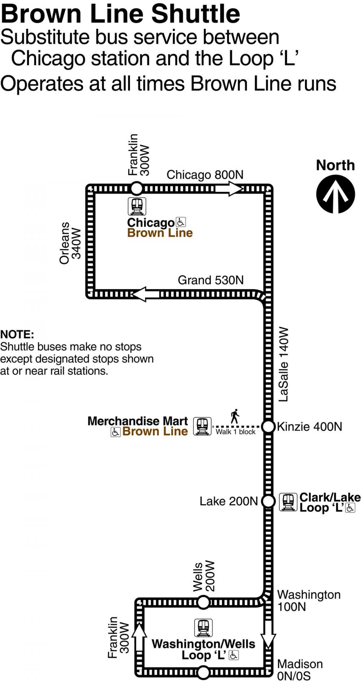 Chicago coklat garis peta