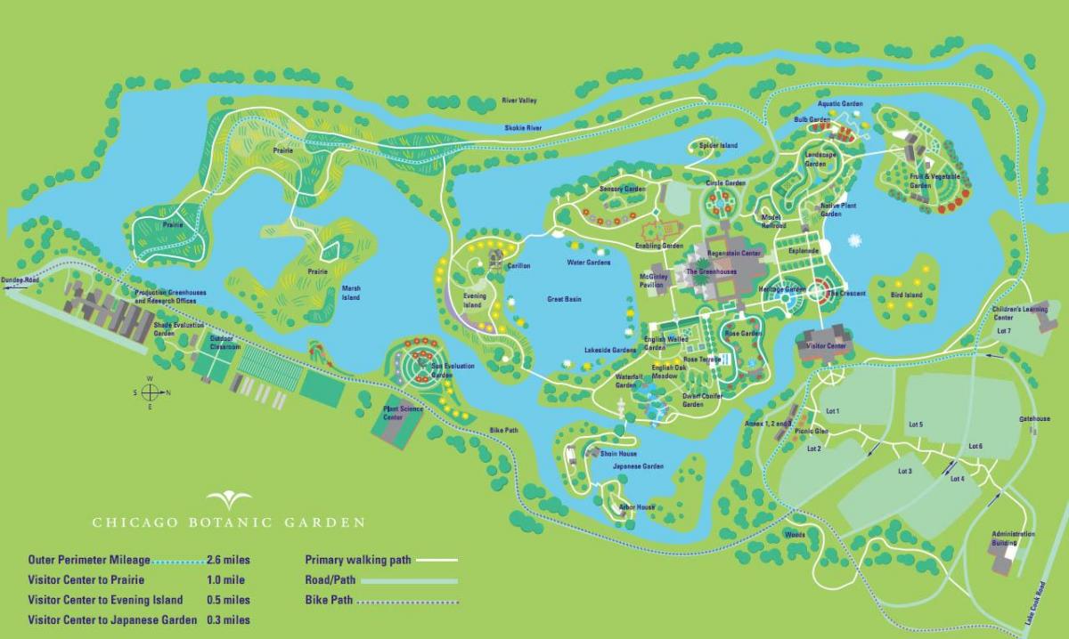 Chicago taman botani peta