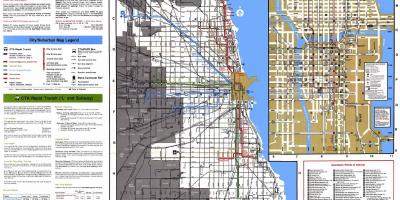 Laluan bas Chicago peta