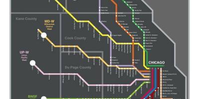 Metro peta kereta api Chicago