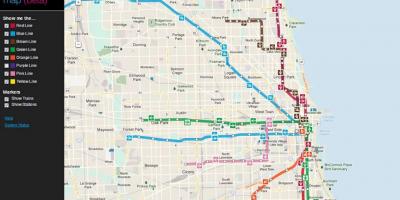 Chicago kereta api peta kereta api