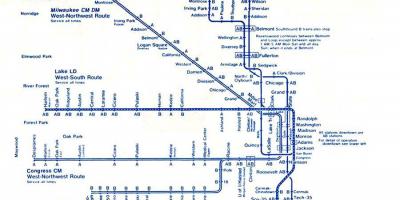 Peta garis biru Chicago