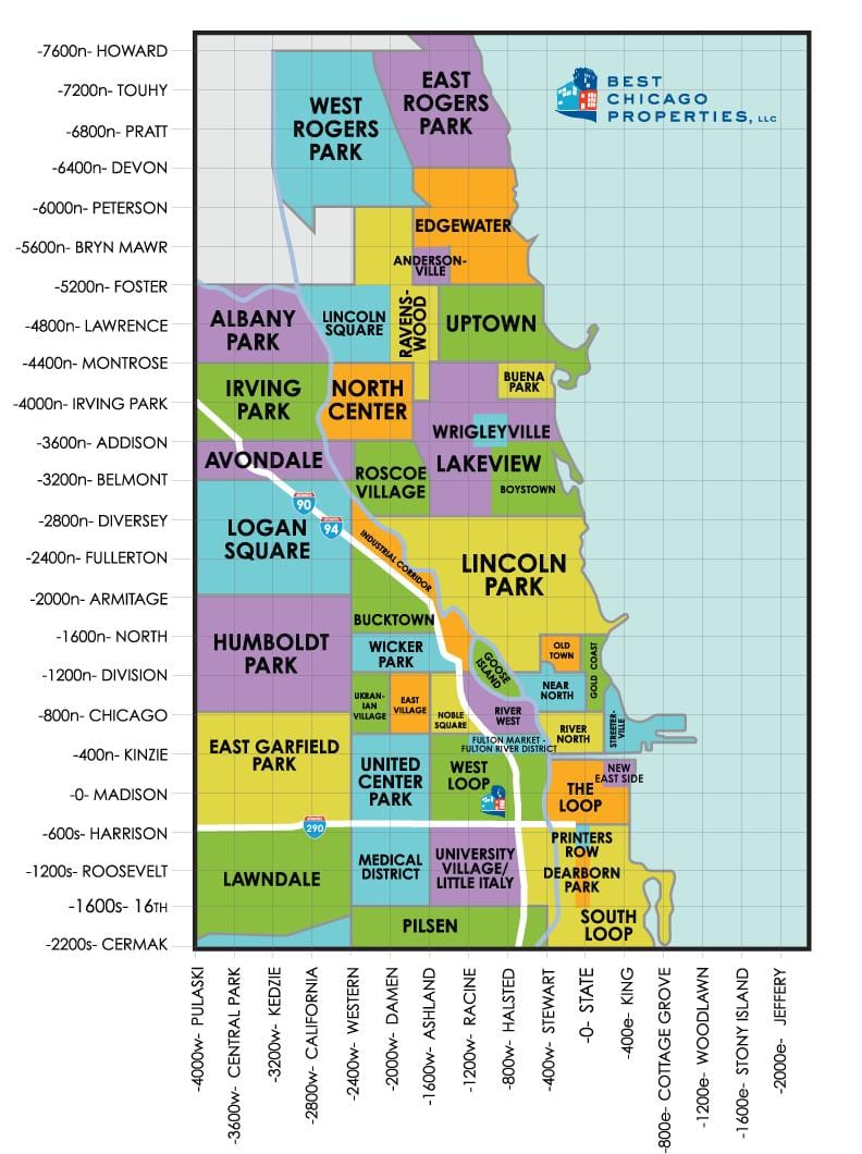 kawasan di Chicago peta